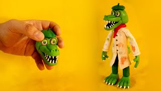 ARTY ALLIGATOR 😱😱WILLYS WONDERLAND MOVIE PLASTILINA✔✔✔ PORCELANA✔✔ POLYMER CLAY✔ [upl. by Ybroc]