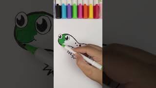 How to Draw and colour Lizard art how easydrawing shorts [upl. by Itsirk]