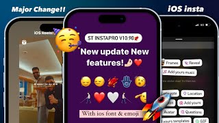 InstaPro v1090  iOS Emojis  iOS Fonts  InstaPro iPhone Story  InstaPro New Update 🚀 [upl. by Boylston]