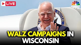 Tim Walz LIVE Walz Participates in a Political Engagement in Eau Claire Wisconsin  Kamala  N18G [upl. by Ivo]