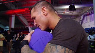 John Cena and Randy Orton share a hug backstage Raw November 22 2010 [upl. by Lapointe]