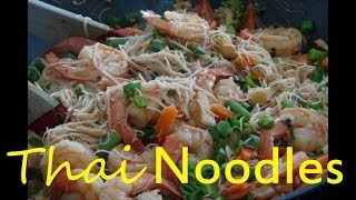 Thai Peanut Shrimp Rice Noodles [upl. by Acitel134]