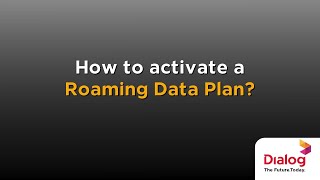 How to activate a Dialog Roaming Data Plan [upl. by Nnaarat]