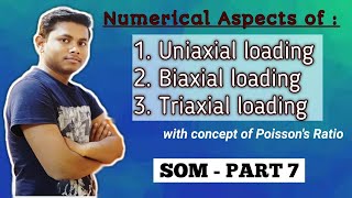 Types of loading  Uniaxial loading Biaxial loading Triaxial loading  SOM  Part 7 [upl. by Anerroc87]