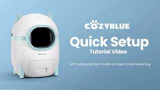 COZYBLUE Smart Cat Litter Box Quick Setup Guide [upl. by Alic]