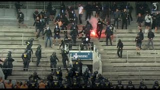 Copenhagen hooligans storm Brondby stadium 06082017 [upl. by Enail]