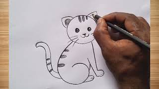 how to draw cat drawing easy step by stepaaravdrawingcreative1112 [upl. by Zosima]