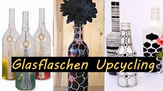 Glasflaschen Upcycling  Weinflaschen dekorieren [upl. by Rennerb]