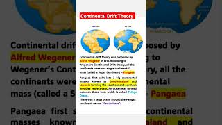 Continental Drift Theory by Alfred Wegener  ssccgl sscchsl [upl. by Yenor]