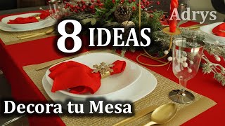 8 Ideas para Decorar tu Mesa en Navidad  Navidad Manualidades DIY Reciclado [upl. by Entwistle]