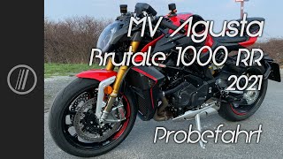 MV Agusta Brutale 1000 RR 2021 Test Probefahrt  Soundcheck  Autobahn [upl. by Faust755]