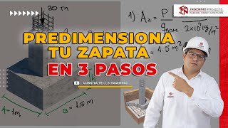 PREDIMENSIONA TU ZAPATA EN 3 PASOS 💪🤩 [upl. by Otnas872]