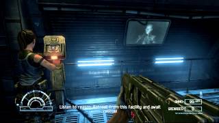 Aliens vs Predator 2010 PC Marine  Mission 5 Research Lab  Gameplay [upl. by Annaira]