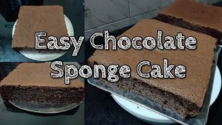 Chocolate Sponge Cake  Easy and Soft  Perfect for all types of chocolate cakes [upl. by Elyk]