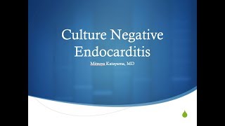 Culture Negative Endocarditis  Mitsuya Katayama MD [upl. by Domonic]