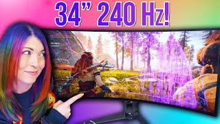 ASUS ROG OLED 34” Ultrawide 240 Hz Gaming Monitor is EPIC [upl. by Holbrooke]