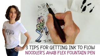 Noodlers Ahab Fountain Pen Ink Flow Tips [upl. by Oiramal]