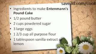 Secret Recipe  How to make Entenmanns Pound Cake Copycat Recipes [upl. by Cornela]