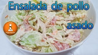 Ensalada de pollo asado  Receta fácil para aprovechar el pollo asado que ha sobradoampisrecetas [upl. by Tudor]