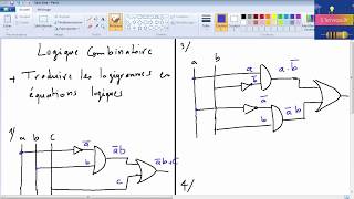 logique combinatoire  comment traduire les logigrammes en équations logiques [upl. by Kenlee106]