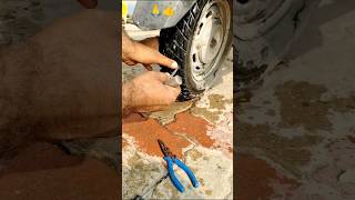 Tubeless tyre puncture repairing sikheshorts automobile trending bollywood music short video [upl. by Pathe]