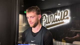 Purdue guard Braden Smith after Fan Day scrimmages [upl. by Itnavart]