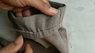 How to shorten trousers without cutting them  hand sewing method [upl. by Okimuy967]