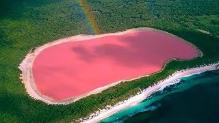 Hillier Gölü Hillier Lake   Esrarengiz Pembe Göl  Kıta  Avustralya [upl. by Notsag]