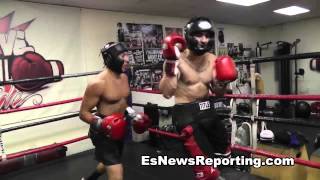 boxing sparring for first time  esnews boxing [upl. by Ondrej521]