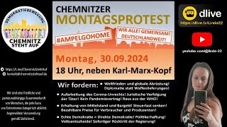 Chemnitzer Montagsprotest  30092024 [upl. by Kcirdehs95]