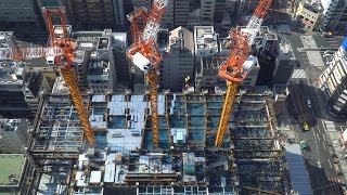 ニッセイ浜松町クレアタワーの建設状況（2017年2月25日） [upl. by Way]