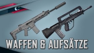 Battlefield 4  Alle Waffen amp Aufsätze bestätigt OverviewÜbersicht [upl. by Analaf]