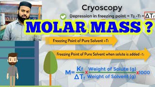 Determine molar mass using freezing point depression  cryoscopy Experiment  Colligative property [upl. by Anivlis]