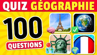 🧠 Estu un GÉNIE  100 Questions de GÉOGRAPHIE ✅🤓🌍 [upl. by Astra]