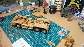 Modelling Mondays Hobbyboss 135 Scammell Commander part 2 chassis and winch [upl. by Hayilaa207]