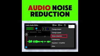 How To Remove Noise in Lexis Audio Editor 🔥 [upl. by Aonehc]