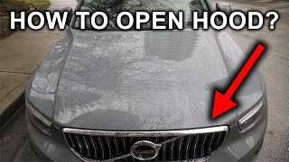 Volvo XC40 20192025 How To Open The Hood Bonnet [upl. by Faubert]