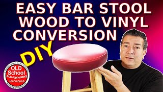 How To Easy Bar Stool DIY Upholstery For Beginners barstool [upl. by Brieta]