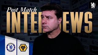 POCHETTINO reacts postmatch  Chelsea 24 Wolves  Chelsea FC 202324 [upl. by Noid]