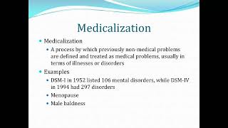 Medical Sociology Module 08 Illness Behavior Medicalization [upl. by Qifahs]