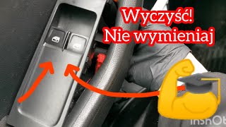 vag vw skoda fabia nie działają przyciski szyby  10 minut naprawa poprzez czyszczenie [upl. by Collin]