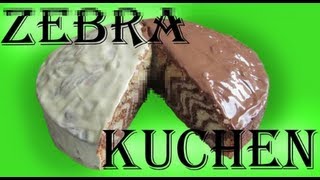 Zebrakuchen backen Anleitung  Rezept  Zebra cake bake instructions  recipe [upl. by Yseulte]