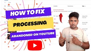 Processing abandoned Video Failed To Upload  How To Fix Processing Abandoned on YouTube [upl. by Friedland]