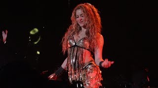 Shakira belly dancing with mask Live in Cologne  El Dorado World Tour Lanxess Arena HD [upl. by Earazed403]