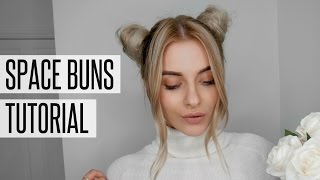 Space Buns Tutorial  Festival Hair  Fashion Influx [upl. by Heintz815]