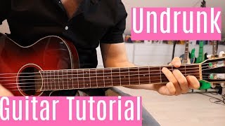 Undrunk  Fletcher  Guitar TutorialLesson  Easy How To Play Chords [upl. by Yrrehs]