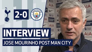 INTERVIEW  JOSE MOURINHO ON MAN CITY VICTORY AND BERGWIJN GOAL  Spurs 20 Man City [upl. by Strickler]