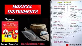 Indian Music  Chapter5 Part22  Lec68  Handwritten notes  Nitin SinghaniaAn Aspirant [upl. by Bernete]