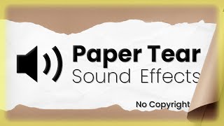 Paper TearRip SFX No Copyright  Royalty Free Sound Effects [upl. by Alyakcm]