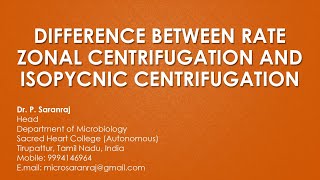 Difference Between Rate Zonal Centrifugation and Isopycnic Centrifugation [upl. by Eisseb423]